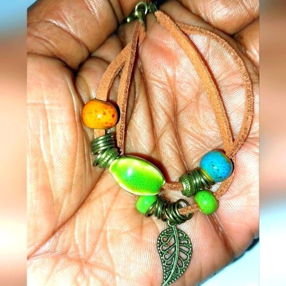 Vintage ethnic style beaded unisex bracelet - Picture 3 of 6